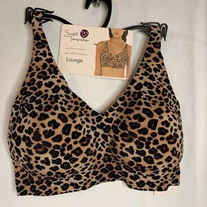Secret Treasures Women's Bra, Cheetah Wirefree Super Soft Lounge 3XG